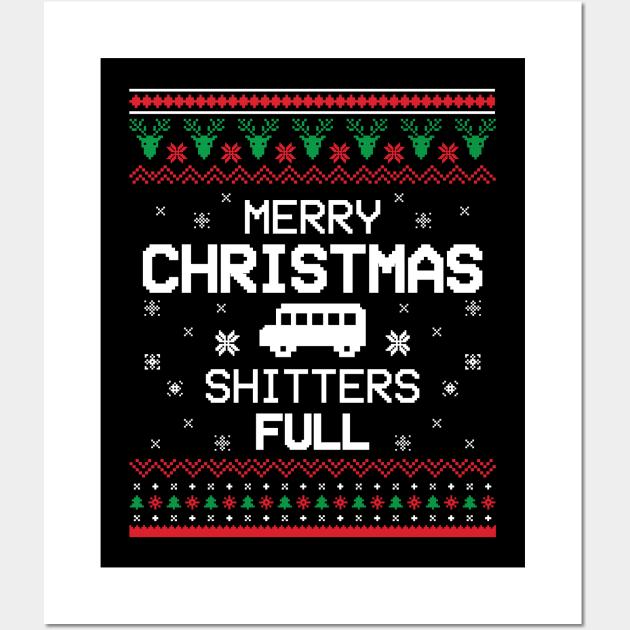 'Merry Christmas Shitters Full' Unique Christmas  Gift Wall Art by ourwackyhome